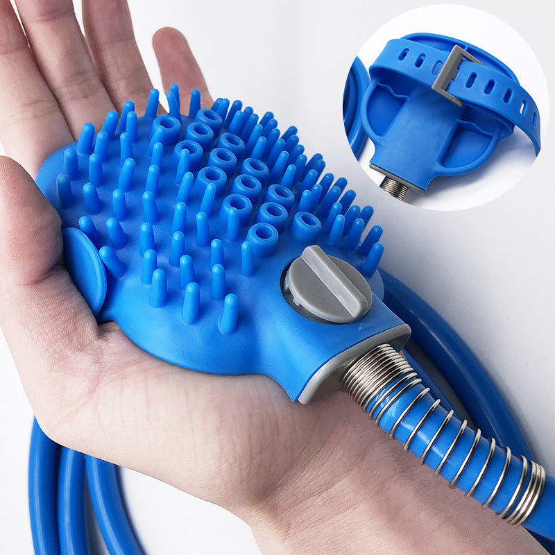 πΏπ Outdoor Pet Shower Bath Brush β Portable 2.5M Hose w/ Adapters!
