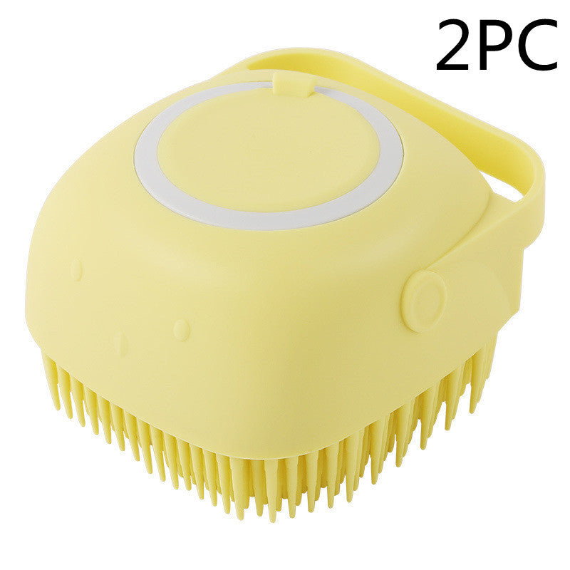 π§΄πΆ 2-in-1 Silicone Pet Bath & Massage Brush β Shampoo Dispenser Built-In!