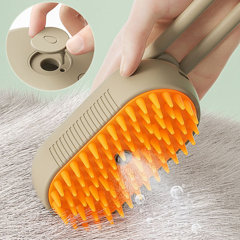 π¨πΎ 3-in-1 Electric Steam Pet Brush β Comb, Detangle & Massage in One!