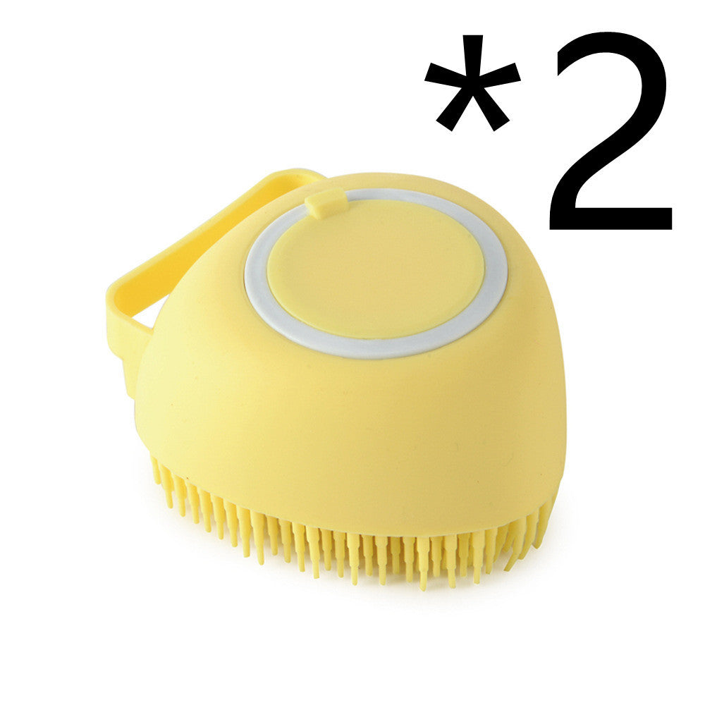 π§΄πΆ 2-in-1 Silicone Pet Bath & Massage Brush β Shampoo Dispenser Built-In!