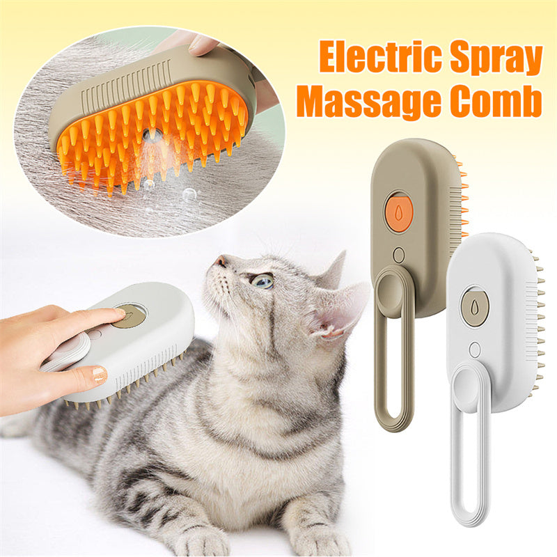 π¨πΎ 3-in-1 Electric Steam Pet Brush β Comb, Detangle & Massage in One!