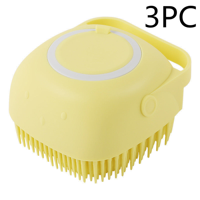 π§΄πΆ 2-in-1 Silicone Pet Bath & Massage Brush β Shampoo Dispenser Built-In!