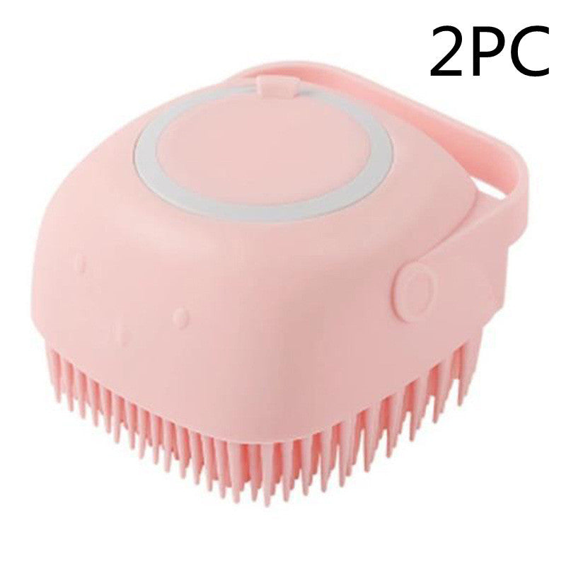 π§΄πΆ 2-in-1 Silicone Pet Bath & Massage Brush β Shampoo Dispenser Built-In!