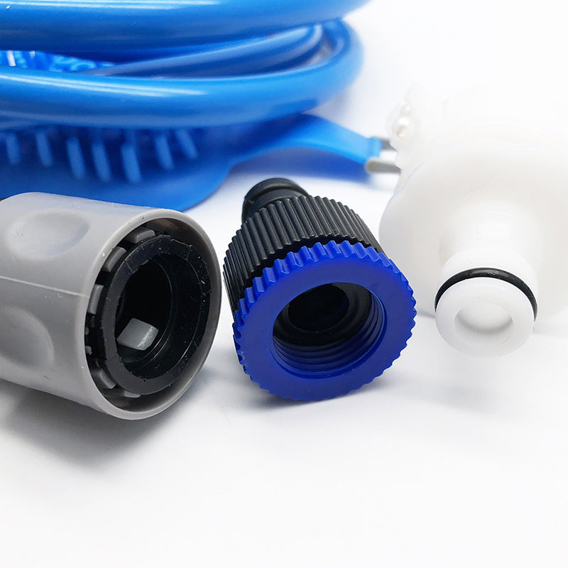 πΏπ Outdoor Pet Shower Bath Brush β Portable 2.5M Hose w/ Adapters!