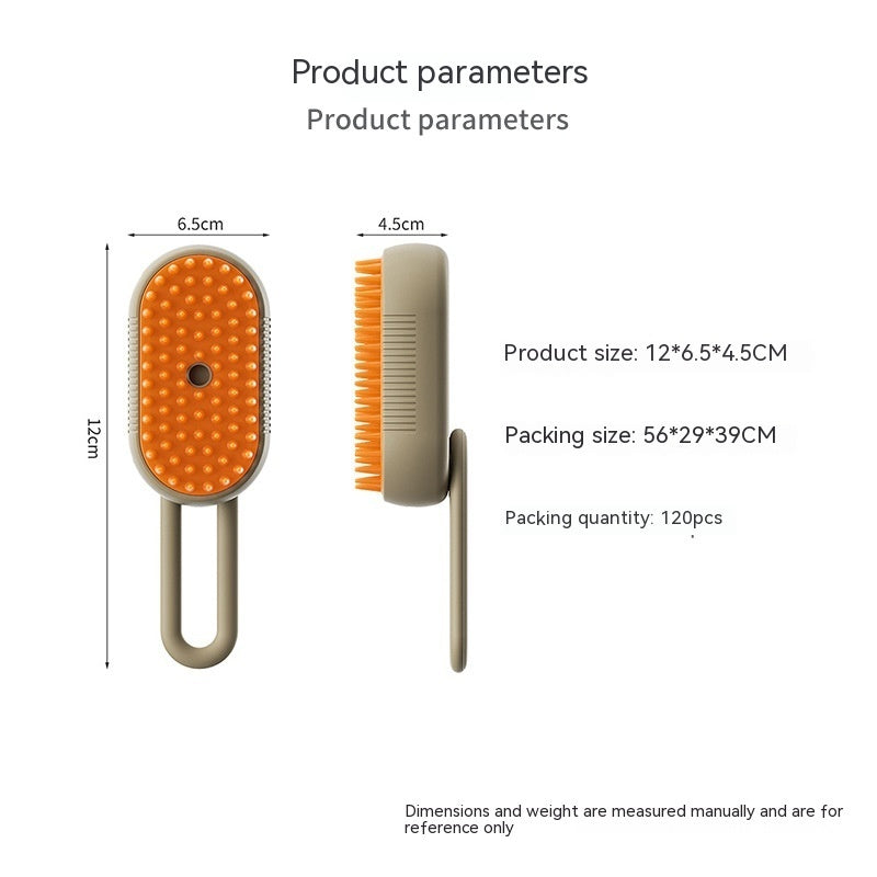 π¨πΎ 3-in-1 Electric Steam Pet Brush β Comb, Detangle & Massage in One!