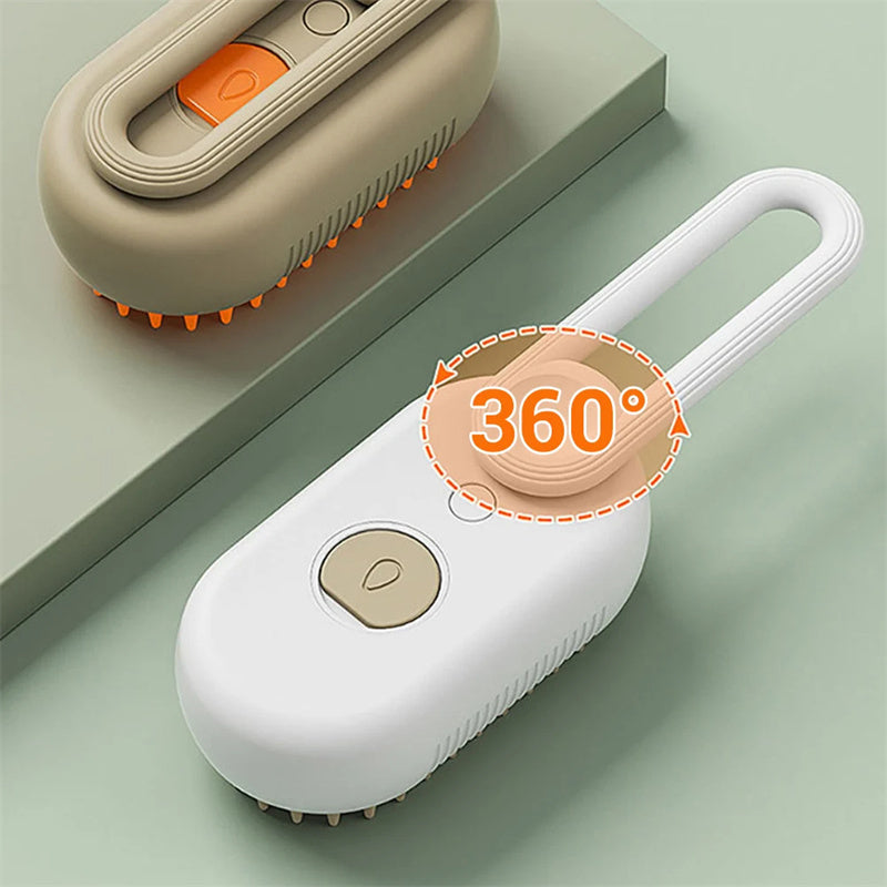 π¨πΎ 3-in-1 Electric Steam Pet Brush β Comb, Detangle & Massage in One!