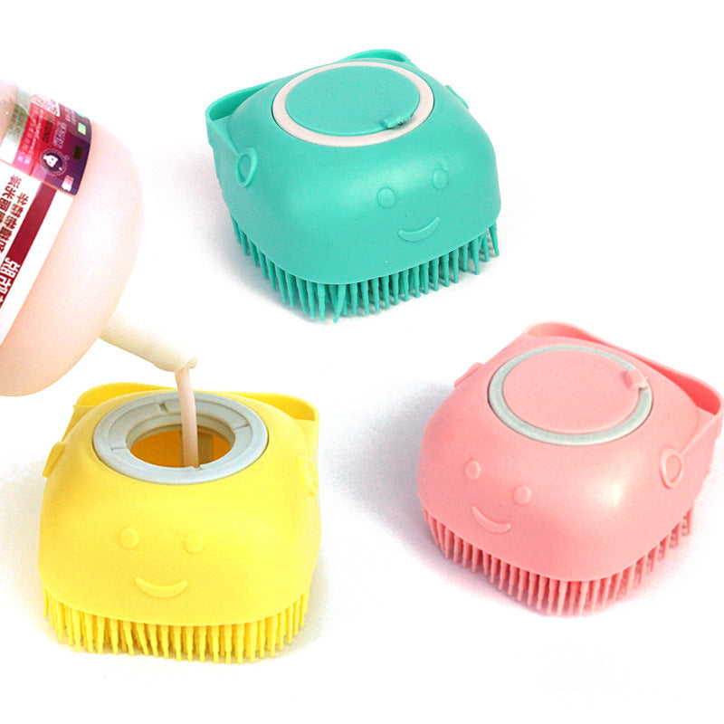π§΄πΆ 2-in-1 Silicone Pet Bath & Massage Brush β Shampoo Dispenser Built-In!