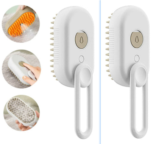 π¨πΎ 3-in-1 Electric Steam Pet Brush β Comb, Detangle & Massage in One!