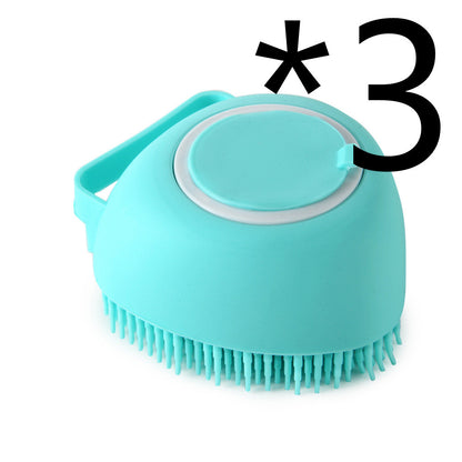 🧴🐶 2-in-1 Silicone Pet Bath & Massage Brush – Shampoo Dispenser Built-In!