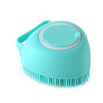 🧴🐶 2-in-1 Silicone Pet Bath & Massage Brush – Shampoo Dispenser Built-In!
