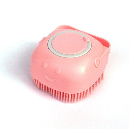 🧴🐶 2-in-1 Silicone Pet Bath & Massage Brush – Shampoo Dispenser Built-In!