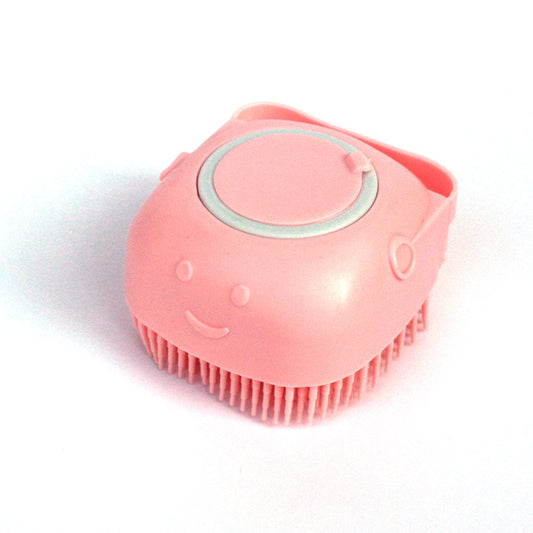 🧴🐶 2-in-1 Silicone Pet Bath & Massage Brush – Shampoo Dispenser Built-In!