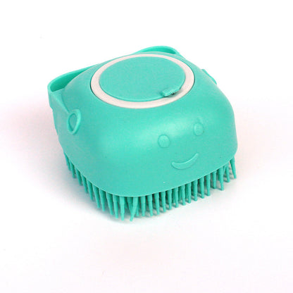 🧴🐶 2-in-1 Silicone Pet Bath & Massage Brush – Shampoo Dispenser Built-In!