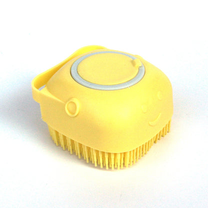 🧴🐶 2-in-1 Silicone Pet Bath & Massage Brush – Shampoo Dispenser Built-In!