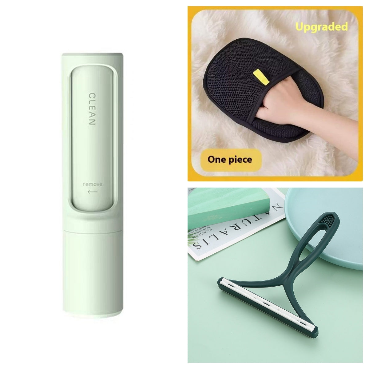 🧼✨ Reusable Pet Hair Remover Brush – Self-Cleaning & Portable!