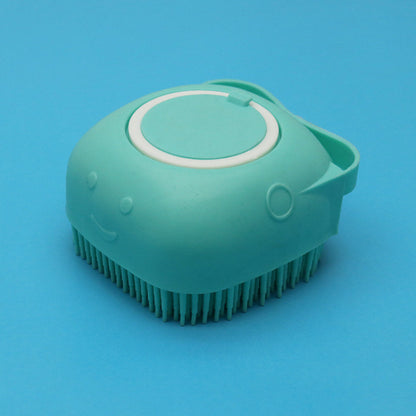 🧴🐶 2-in-1 Silicone Pet Bath & Massage Brush – Shampoo Dispenser Built-In!